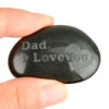 Engraved Stone Black Stone Polished Stone Tumbled stone Mom/Dad I Love You