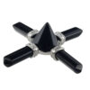 Healing Natural Crystal Stone Orgonite Pyramid 4 Points Energy Generator for Reiki Chakra Balancing Meditation