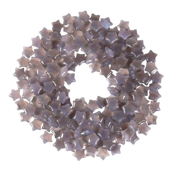 Mini Star Shaped Natural Crystal Worry Stone Polished Pocket Stone Healing Chakra Balancing DIY Jewelry Making