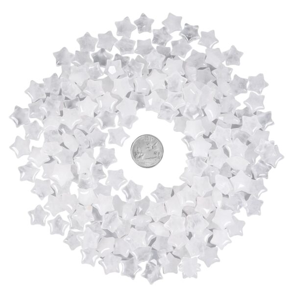 Mini Star Shaped Natural Crystal Worry Stone Polished Pocket Stone Healing Chakra Balancing DIY Jewelry Making