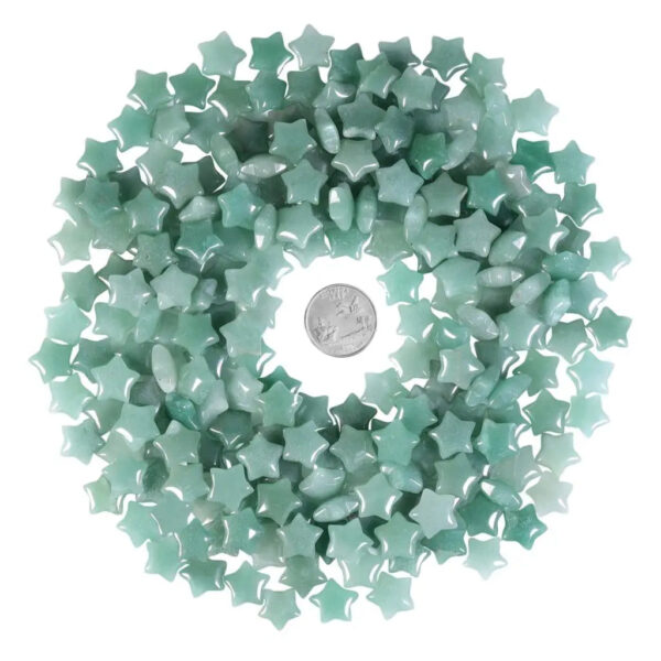 Mini Star Shaped Natural Crystal Worry Stone Polished Pocket Stone Healing Chakra Balancing DIY Jewelry Making