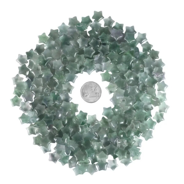 Mini Star Shaped Natural Crystal Worry Stone Polished Pocket Stone Healing Chakra Balancing DIY Jewelry Making