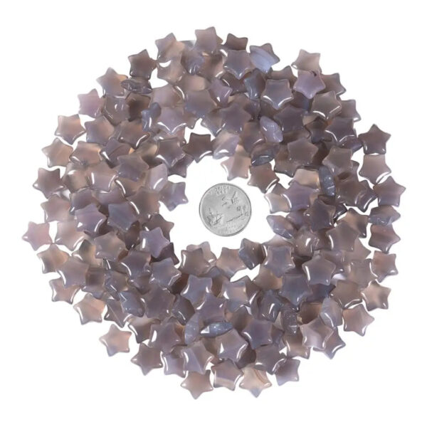 Mini Star Shaped Natural Crystal Worry Stone Polished Pocket Stone Healing Chakra Balancing DIY Jewelry Making