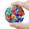 Multicolor Floral Murano Glass Crystal Ball With Wooden Display Stand Decorative Balls Room Decor
