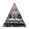 Natural Amethyst Crystal Ball Orgone Pyramid Healing Energy Orgonite Pyramid For EMF Protection Chakra Balancing