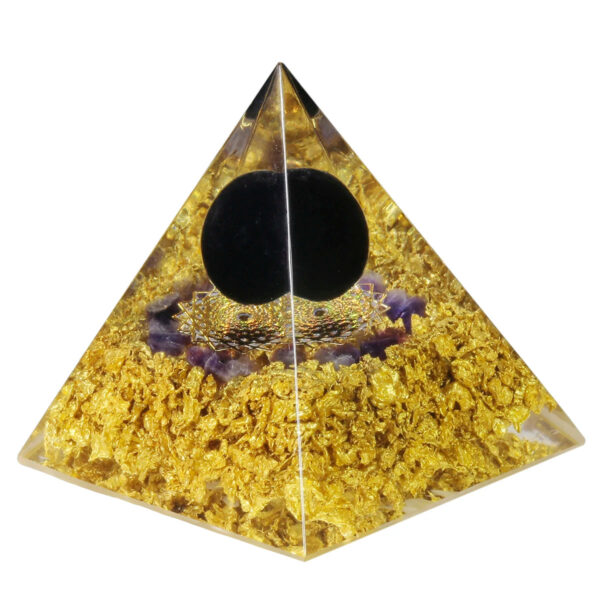Natural Crystal Stones Pyramid Amethyst Lapis Lazuli Healing Reiki Energy For Meditation Room Decor Home Decoration