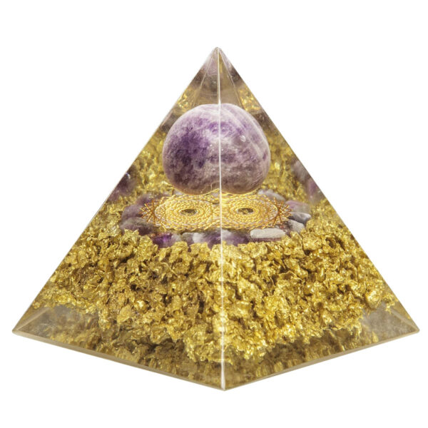 Natural Crystal Stones Pyramid Amethyst Lapis Lazuli Healing Reiki Energy For Meditation Room Decor Home Decoration