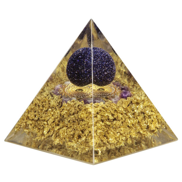 Natural Crystal Stones Pyramid Amethyst Lapis Lazuli Healing Reiki Energy For Meditation Room Decor Home Decoration