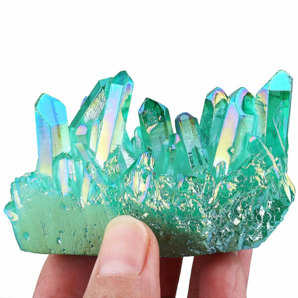 Natural Crystal Titanium Coated Aura Quartz Cluster Geode Druzy Home Decoration Gem stone Specimen