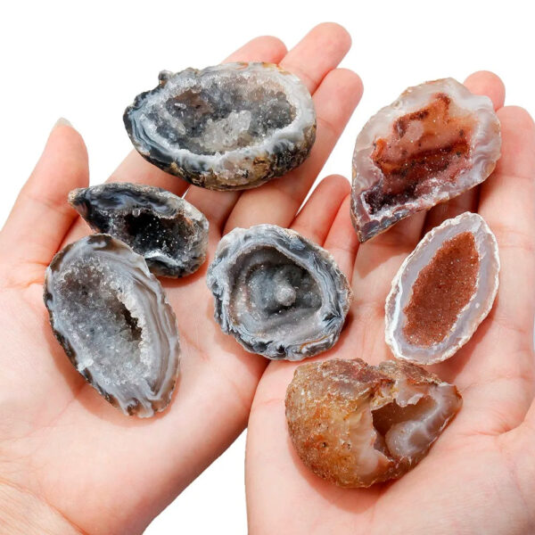 Natural Raw Crystals Druzy Half Agate Geode Mineral Irregular Gem stone Specimen