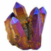 Purple Gold Aura Titanium Coated Natural Crystal Quartz Cluster Drusy Geode Specimen Decor