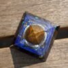 Orgone Pyramid~Tiger eye Crystal Ball Orgone Pyramid With Lapis Lazuli Obsidian Quartz Stone Orgonite Reiki Energy Healing Pyramid