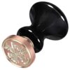 Wax Seal Stamp With Natural Black Obsidian Handle Engraved Tree Of Life For Envelope Wedding Invitation Gift Wrapping Post Decor
