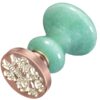 Wax Seal Stamps Head For Envelope Wedding Invitations Gift Wrapping Wax Stamp Sealing Tool With Natural Green Aventurine Handle