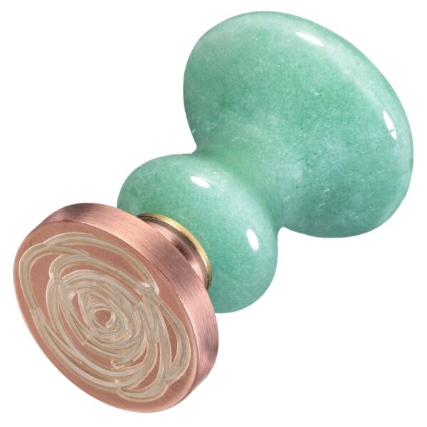 Wax Seal Stamps Head For Envelope Wedding Invitations Gift Wrapping Wax Stamp Sealing Tool With Natural Green Aventurine Handle