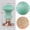 Wax Seal Stamps Head For Envelope Wedding Invitations Gift Wrapping Wax Stamp Sealing Tool With Natural Green Aventurine Handle
