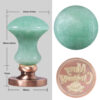 Wax Seal Stamps Head For Envelope Wedding Invitations Gift Wrapping Wax Stamp Sealing Tool With Natural Green Aventurine Handle