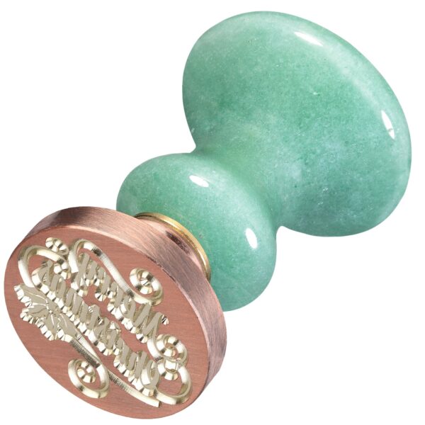 Wax Seal Stamps Head For Envelope Wedding Invitations Gift Wrapping Wax Stamp Sealing Tool With Natural Green Aventurine Handle
