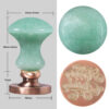 Wax Seal Stamps Head For Envelope Wedding Invitations Gift Wrapping Wax Stamp Sealing Tool With Natural Green Aventurine Handle