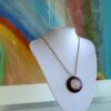 Orgone orgonite® powerful blue pendant with 2 gold plated (24K) MWO by Lakhovsky, for protection, clearing chakra, energy - crystal healing