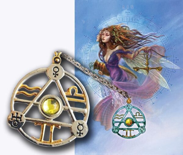 Elemental Air Magickal Talisman and Card-magickal Pendulum, Magickal Pendant, Strega Luna,esoteric jewelry, Celtic jewelry,magickal jewelry
