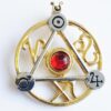 Elemental Fire Magickal Talisman-magickal jewelry,pagan and wiccan gifts,Strega Luna,esoteric jewelry, magical pendulum talisman