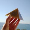 Orgone orgonite® powerful medium golden pyramid, quintuple power, 5 gold-plated Lakhovsky MWOs, Golden Ratio, abundance, welfare, prosperity