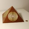 Orgone orgonite® Giant pyramid All Powerful, copper Orgone Generator, 5 gold plated 24 MWO Lakhovsky, Golden Ratio Antenna, Quintuple power