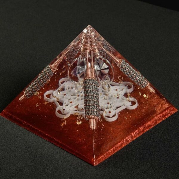 Orgonite® Pyramid Pyramid - Orgone® Metatrons Merkaba Orgone Generator® Energy Healing Pyramid Series with quartz crystal & EMF Protection