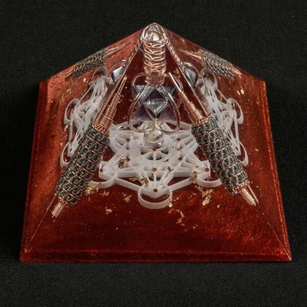 Orgonite® Pyramid Pyramid - Orgone® Metatrons Merkaba Orgone Generator® Energy Healing Pyramid Series with quartz crystal & EMF Protection