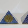 Orgone orgonite® Great Pyramid, cobalt blue, Energy Generator, 5 gold plated (24K) MWO by Lakhovsky, Golden Ratio Antenna
