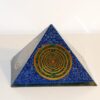 Orgone orgonite® Great Pyramid, cobalt blue, Energy Generator, 5 gold plated (24K) MWO by Lakhovsky, Golden Ratio Antenna