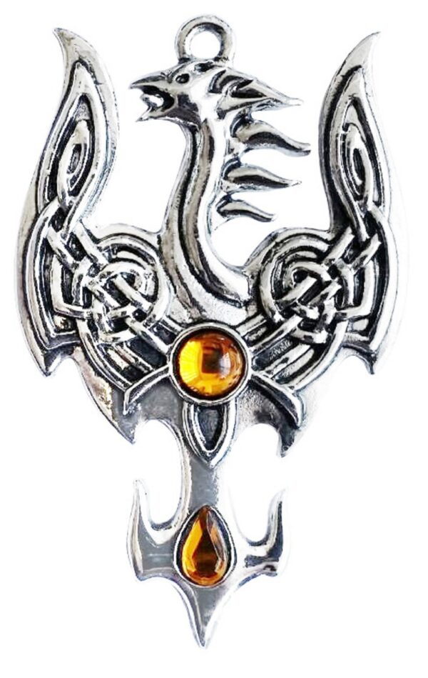 NEW! Avalonian Phoenix for Fruitful Transitions w/ Chain, Symbol Card & Pouch-Enchanted Jewelry, Mystical Celt Magickal Pendants, Amulets,