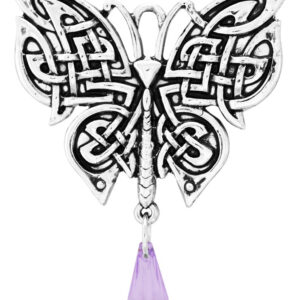 Morrigan's Moon Moth for Intuitive Energy Pendant w/ chain, card and pouch-prestige enchanted jewelry and pendants, magickal crystal jewelry