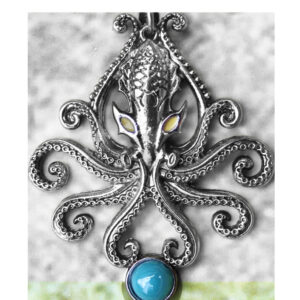 NEW! Free Ship! The Kraken for Wild Adventures Pendant-w/ chain, card and pouch-prestige enchanted jewelry pendants, magickal jewelry