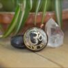 Orgonite® Pendant - Om Aum orgone® amulet pendant with quartz crystal. Protection from EMF / RF radiation of cell phone