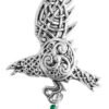 Bran's Raven for Bravery Evermore Pendant w/ chain, card and pouch-prestige enchanted jewelry and pendants, magickalcrystal jewelry-talisman