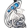 Dragon, for Wealth and Knowledge Pendant w/ chain-prestige enchanted jewelry and pendants, magickal crystal jewelry-magickal Dragon pendant