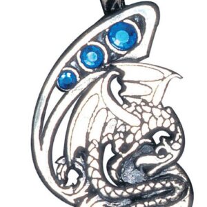 Dragon, for Wealth and Knowledge Pendant w/ chain-prestige enchanted jewelry and pendants, magickal crystal jewelry-magickal Dragon pendant