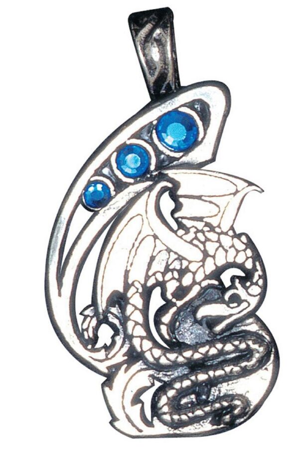 Dragon, for Wealth and Knowledge Pendant w/ chain-prestige enchanted jewelry and pendants, magickal crystal jewelry-magickal Dragon pendant