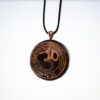 Orgonite® Pendant - Om Aum orgone® amulet pendant with quartz crystal. Protection from EMF / RF radiation of cell phone