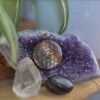 Orgonite® Pendant - Eye of Ra Horus orgone® amulet pendant with quartz crystal. Protection from EMF / RF radiation of cell phone