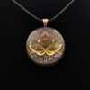 Orgonite® Pendant - Om lotus flower of life orgone® amulet pendant with quartz crystal. Protection from EMF Protection