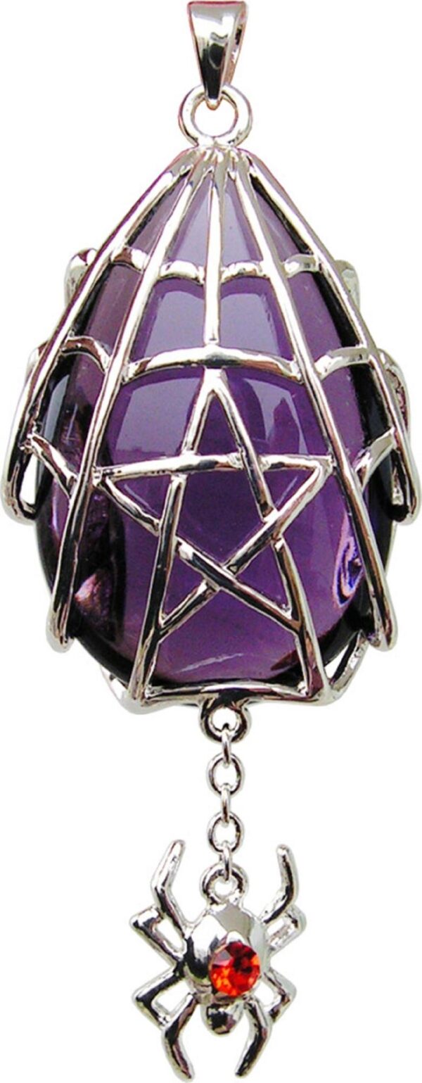 NEW! Spyder Star for Winning in Competition-w/ satin pouch, leaflet and 18" chain-esoteric jewelry,magickal jewelry,magickal amulet-talisman