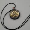 Orgonite® Pendant - Om lotus flower of life orgone® amulet pendant with quartz crystal. Protection from EMF Protection