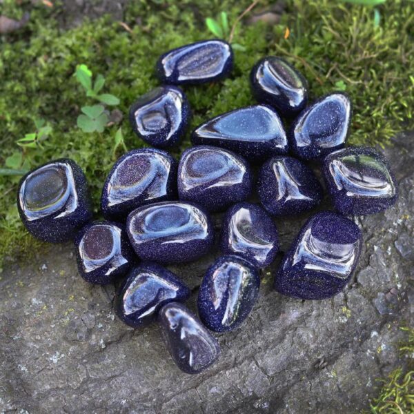 Crystal Healing~Goldstone, Blue Tumbled Stone(1 lb)