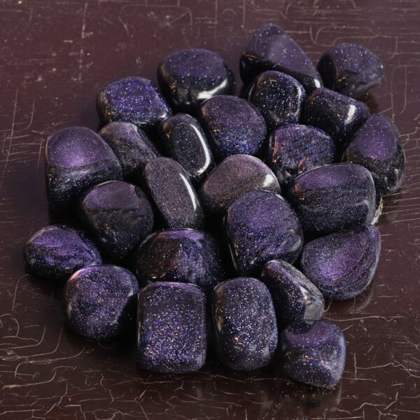 Crystal Healing~Goldstone, Blue Tumbled Stone(1 lb)