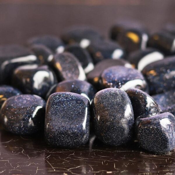 Crystal Healing~Goldstone, Blue Tumbled Stone(1 lb)
