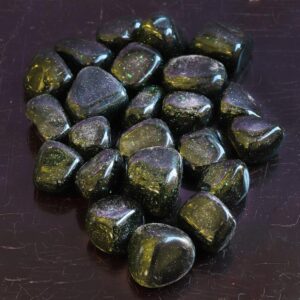 Crystal Healing~Goldstone, Green Tumbled Stone