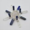 Crystal Generator Antenna wheel healing tool with Lapis Lazuli, clear quartz, tuquoise Reiki crystal energy healing tool